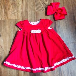 Jesse Franz Red Dress Toddler Girl Dress Red Short sleeve dress toddler dress